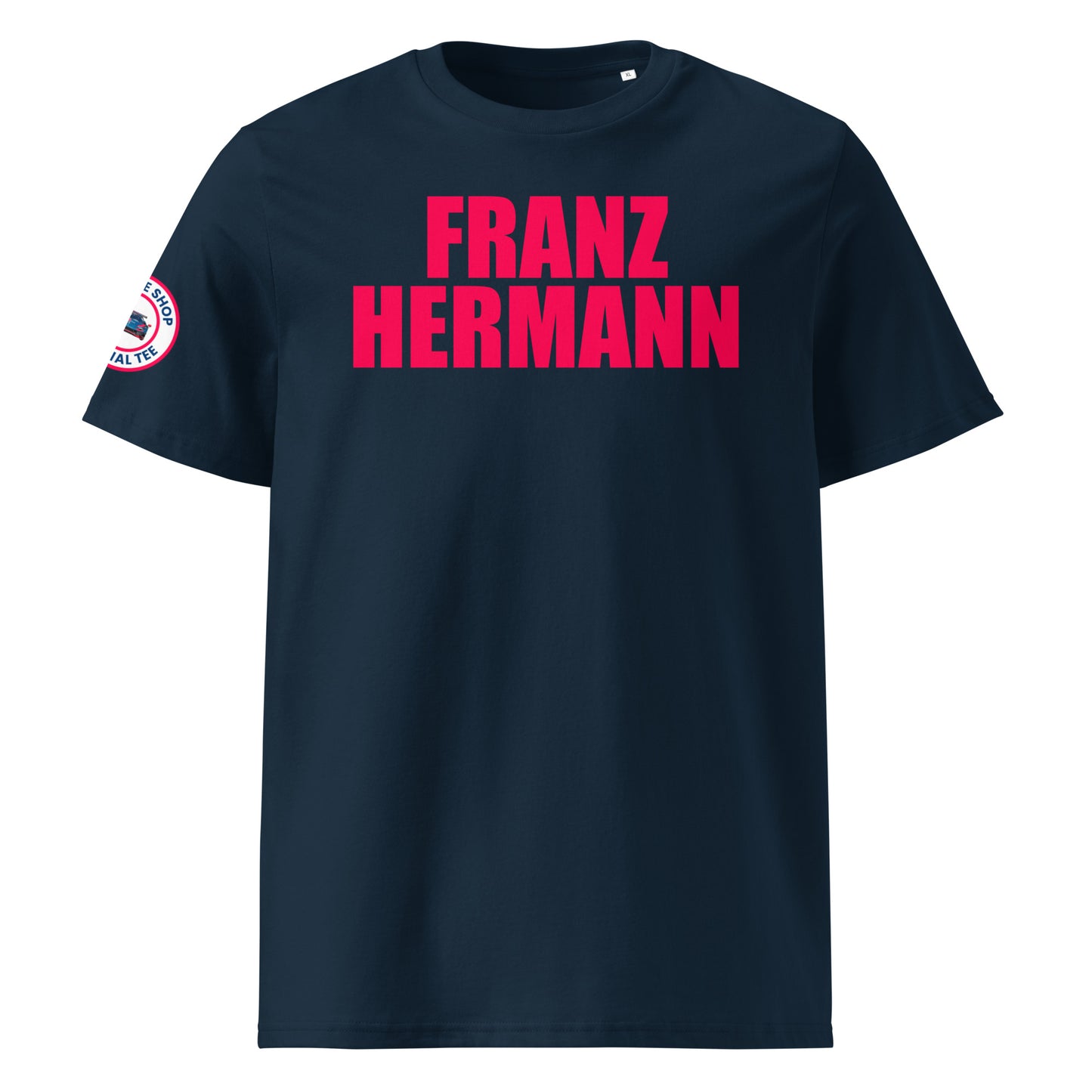 Franz Hermann GT3 T-shirt in navy, front view – Max Verstappen Nürburgring inspired design
