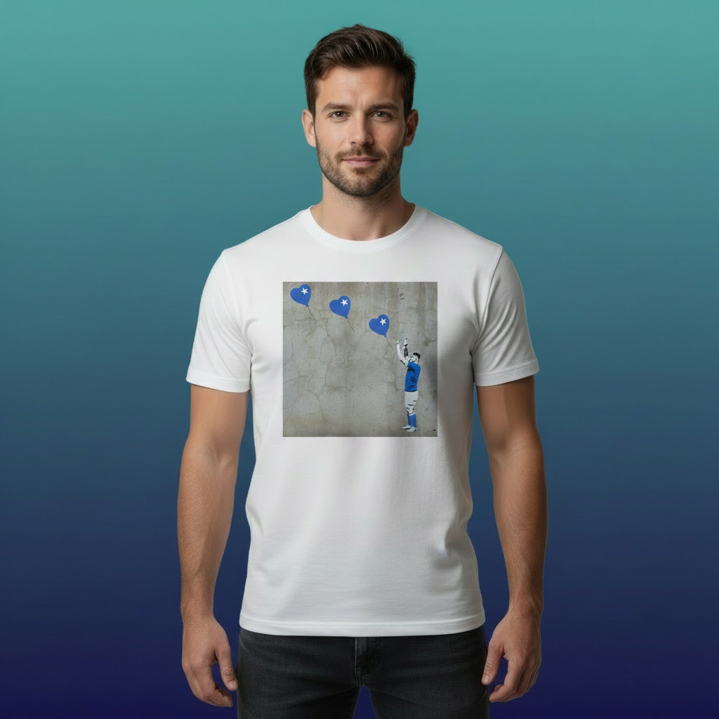 St Mary’s RFC Rugby Heart Balloons Street Art T‑Shirt