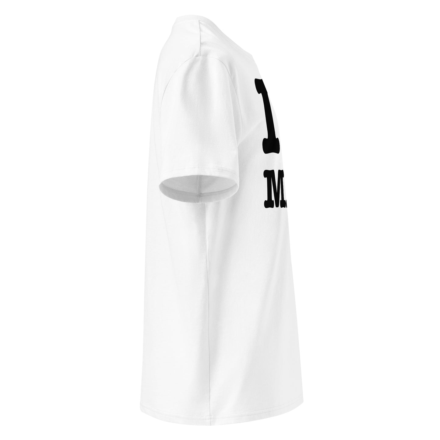 Right side profile of the I ♥ MAX tee – clean fit and bold Dutch heart design.
