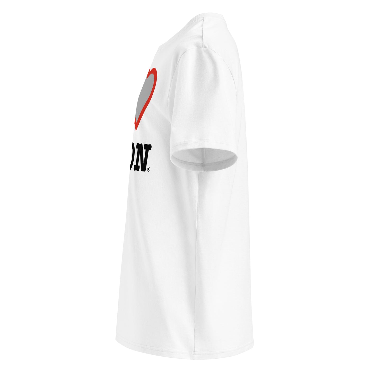 Left angle view highlighting the bold front graphic and clean cut.