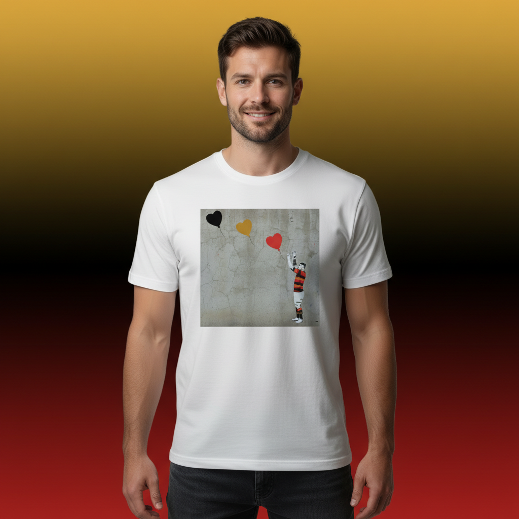 Lansdowne RFC Rugby Heart Balloons Street Art T‑Shirt