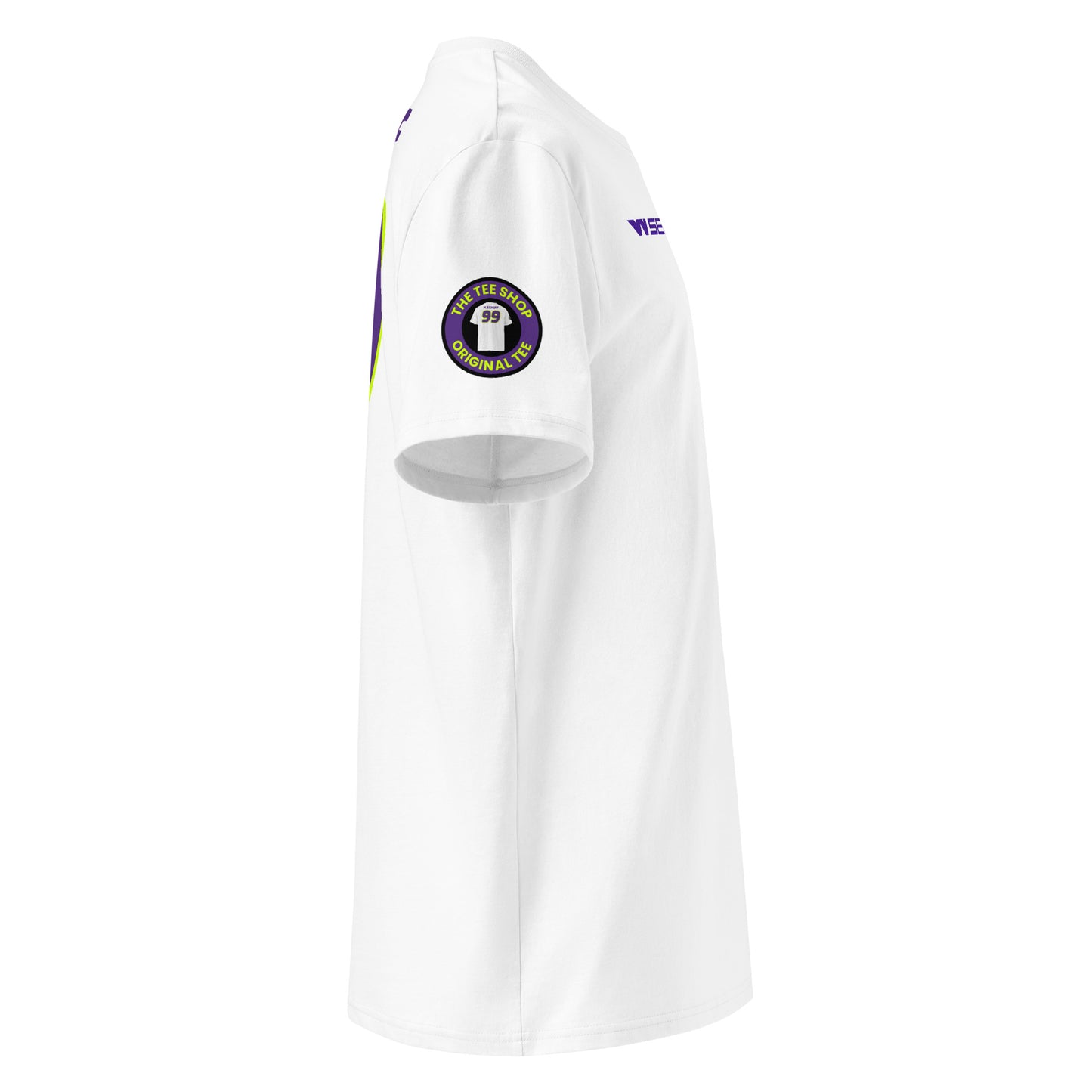 See the left side of our Naomi Schiff W Series White T-Shirt, designed for motorsport fans who appreciate racing heritage.