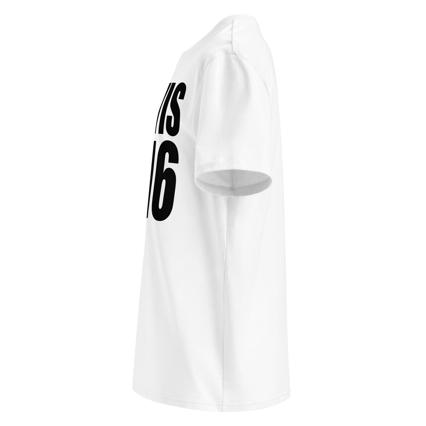 Left side view of this clean design. Lewis Hamilton shirt for Fans of 44 and F1.