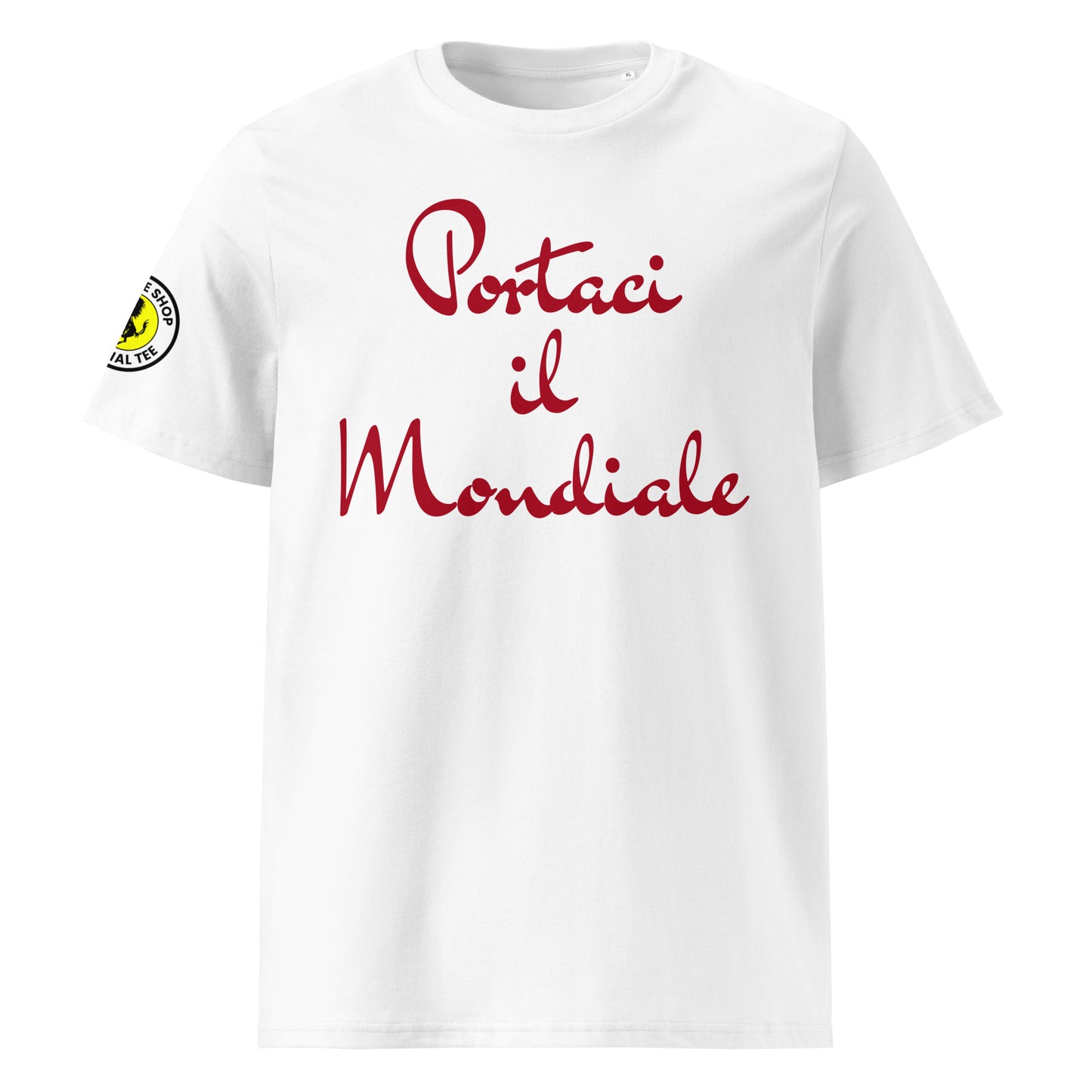 Portaci il Mondiale T-shirt white front view – Italian F1 motorsport fan tee by TheTeeShop