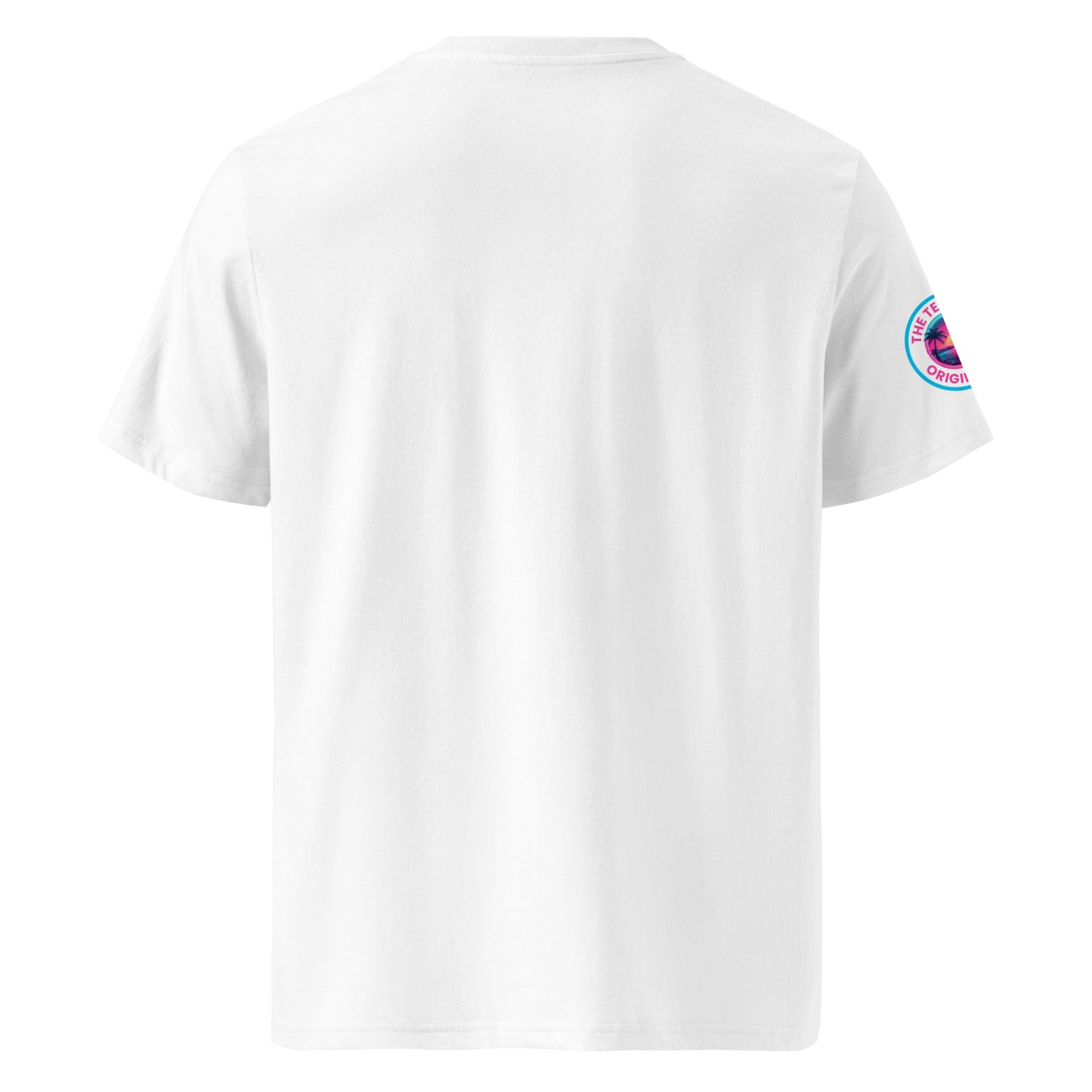 Rear view of our Ferrari F1 Miami Grand Prix t-shirt, offering a glimpse of the overall design and fit. A must-have for any fan looking to make a statement.