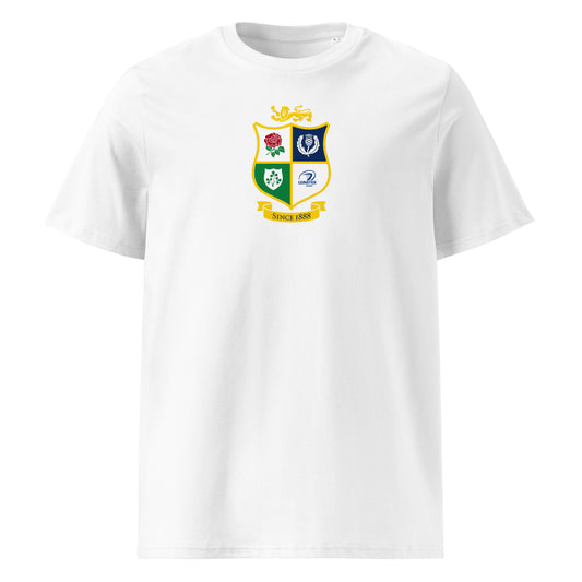 front view of the Leinster Wales alternative Lions t shirt in white