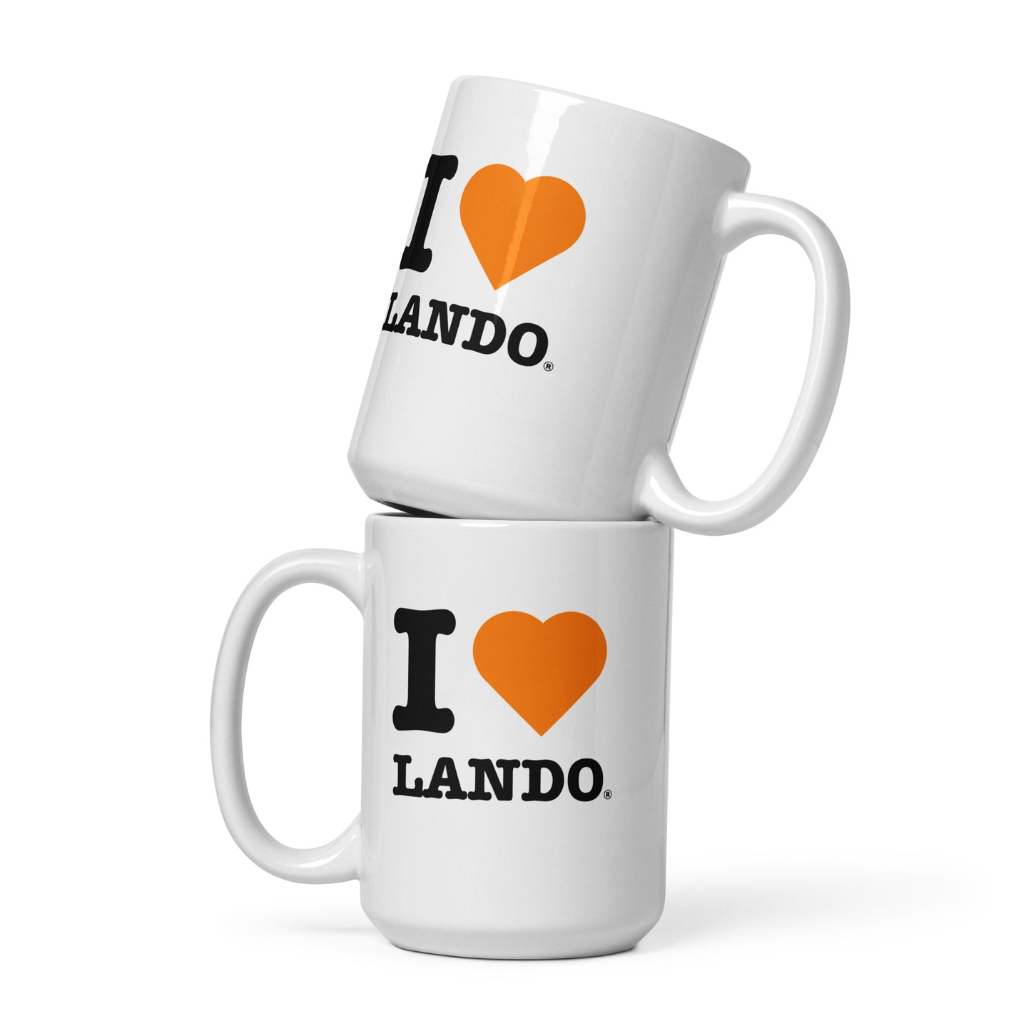 Front view of the large Lando Norris hot chocolate mug. Great for fans of British driver and in this case Lando Norris.