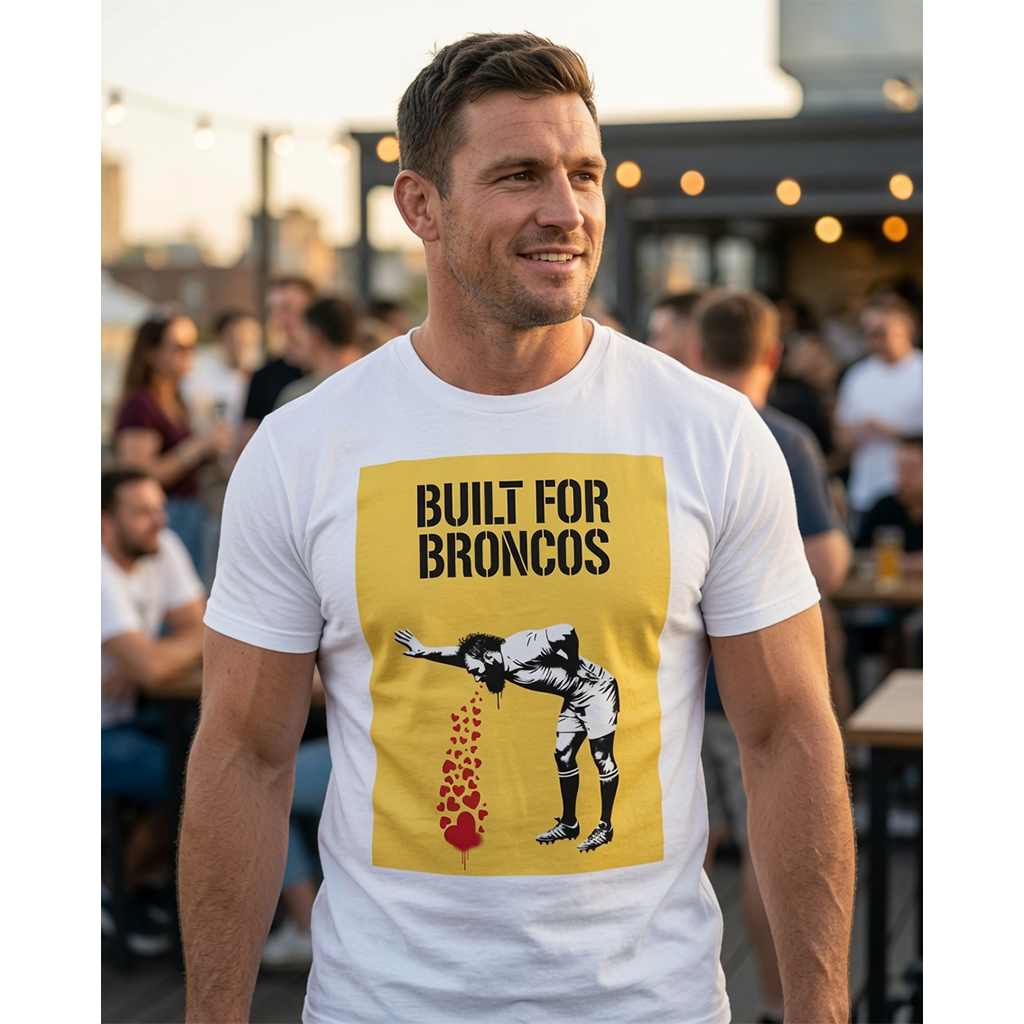 BUILT FOR BRONCOS Rugby T-Shirt - Yellow