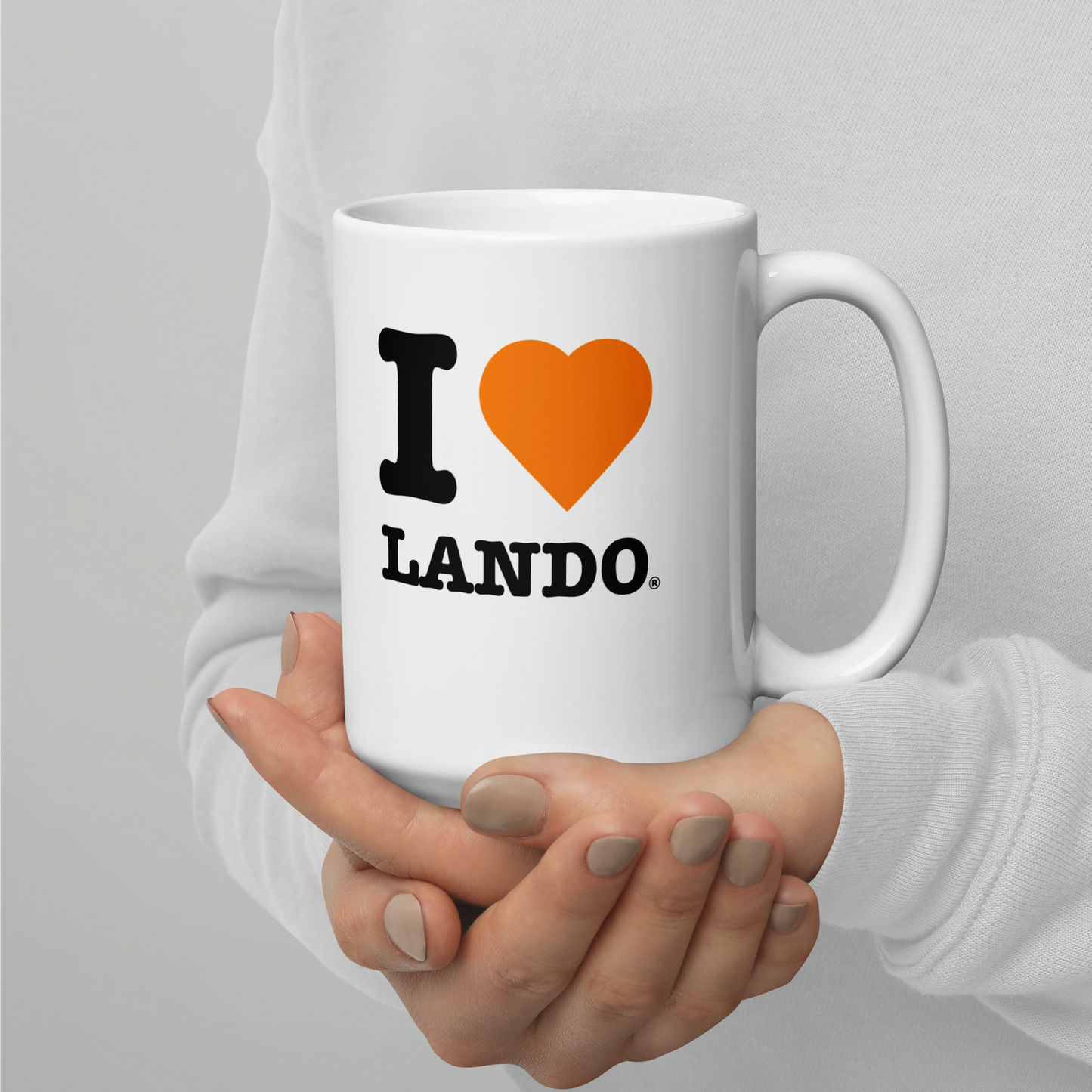 I Love Lando Papaya Heart TeeMug© 11oz and 15oz Mugs