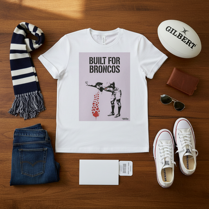 BUILT FOR BRONCOS Rugby T-Shirt - Grape