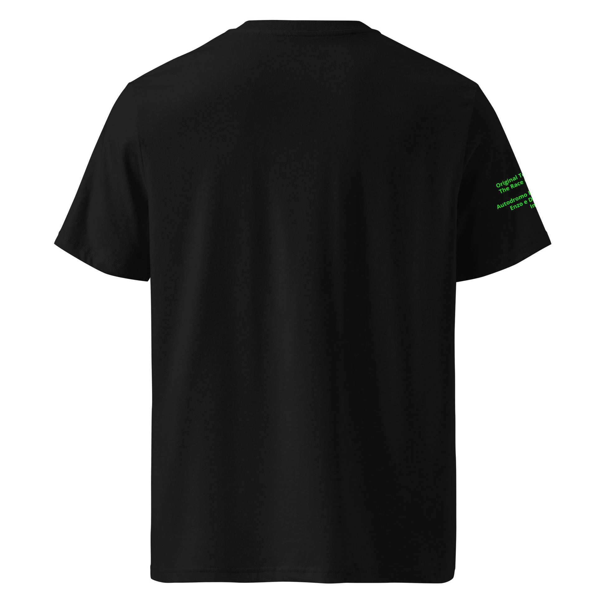 Back view of the Acque Minerali Black Green T-Shirt, combining comfort and sleek design.