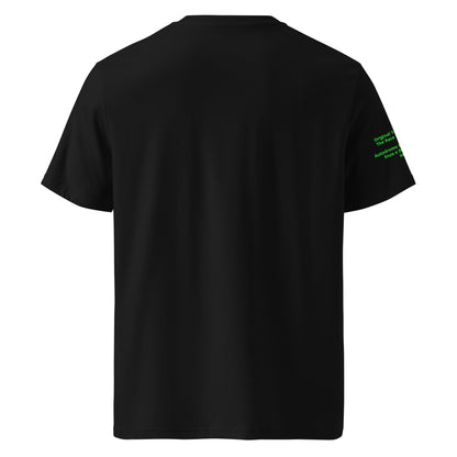 Back view of the Acque Minerali Black Green T-Shirt, combining comfort and sleek design.