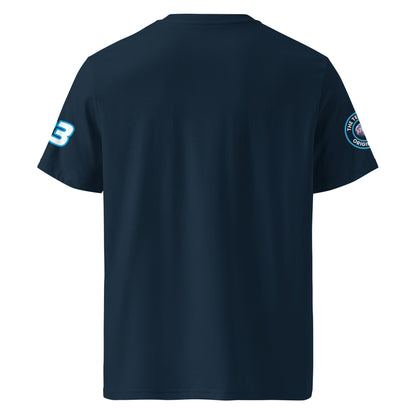 View the rear of the navy Alex Albon T-Shirt. A must-have for any F1 fan and petrol head.