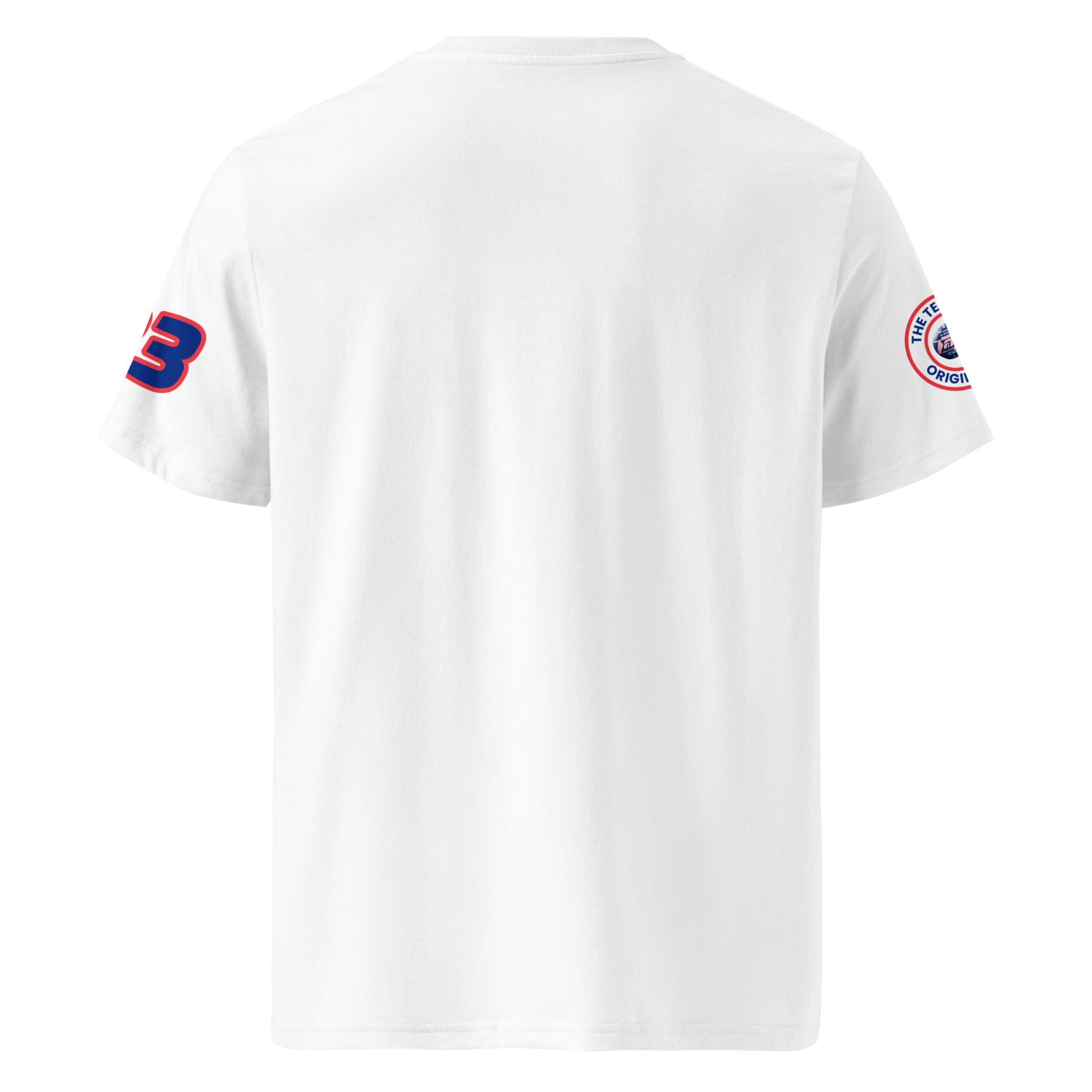 View the rear of the white Alexander Albon T-Shirt. A must-have for any F1 fan and petrol head.