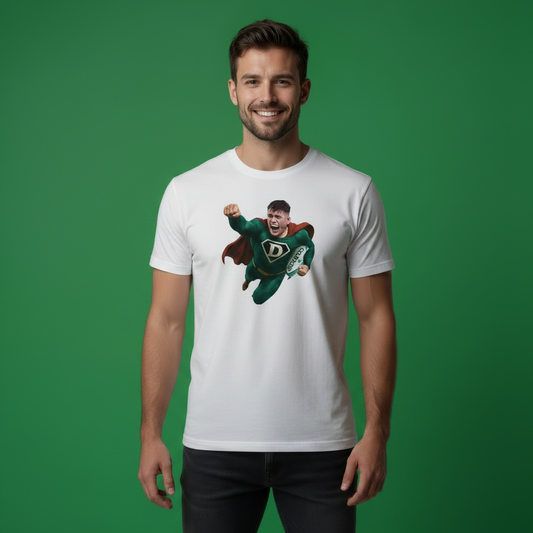 Dan of Steel – Ireland Dan Sheehan Superhero Rugby T-Shirt