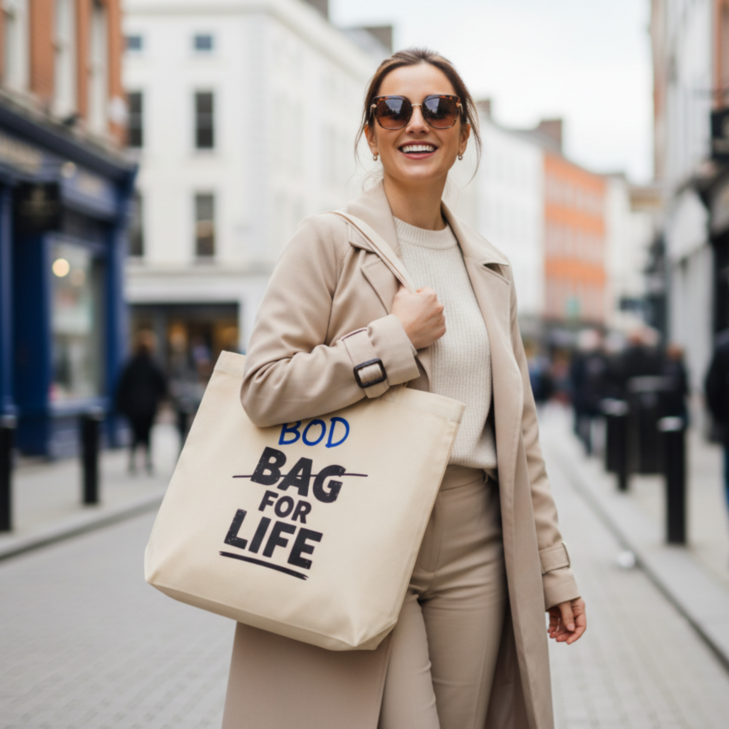 TeeBags© “BOD For Life” Tote Bag (Double-Sided Print)