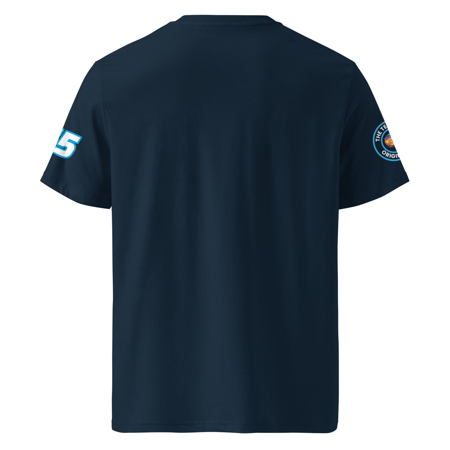 View the rear of the navy Carlos Sainz T-Shirt. A must-have for any F1 fan and petrol head.