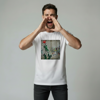 Connacht Home Lineout Street Art Rugby T‑Shirt Red Heart