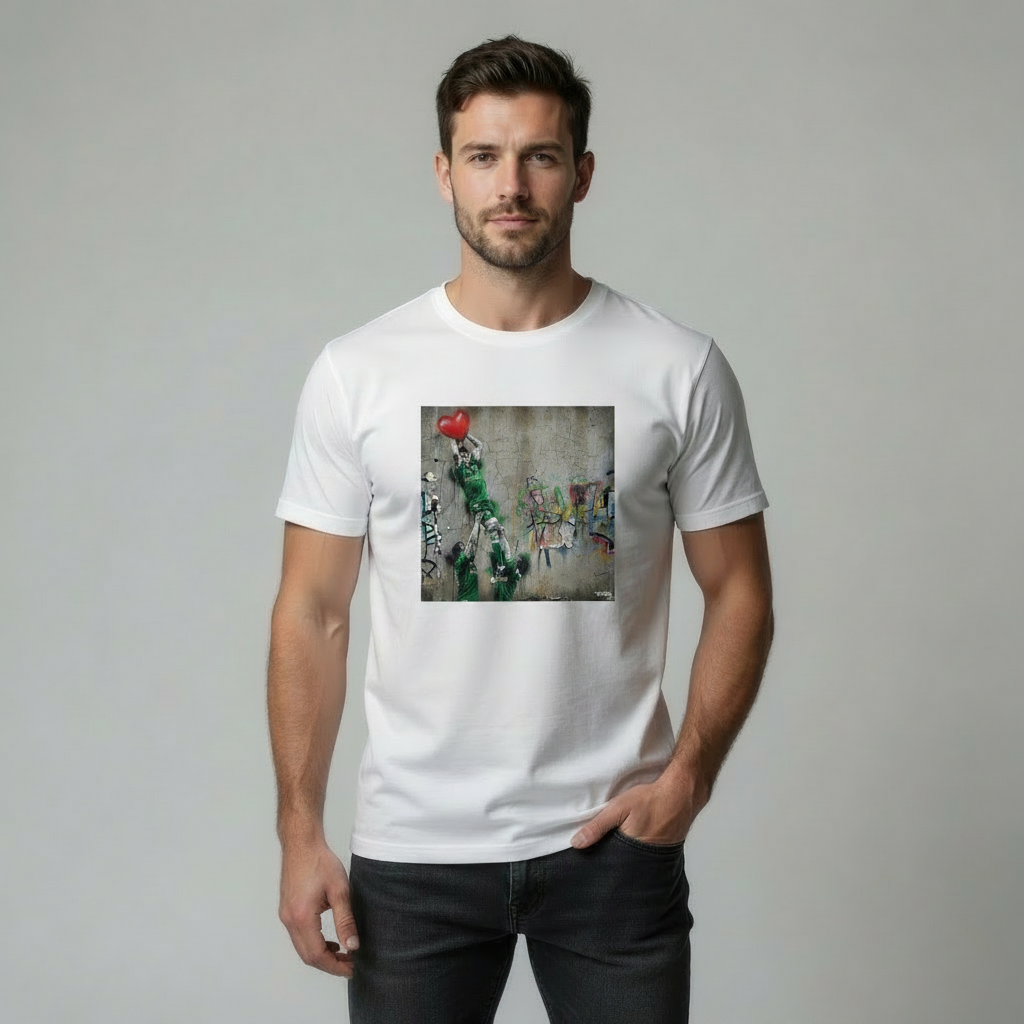 Connacht Home Lineout Street Art Rugby T‑Shirt Red Heart