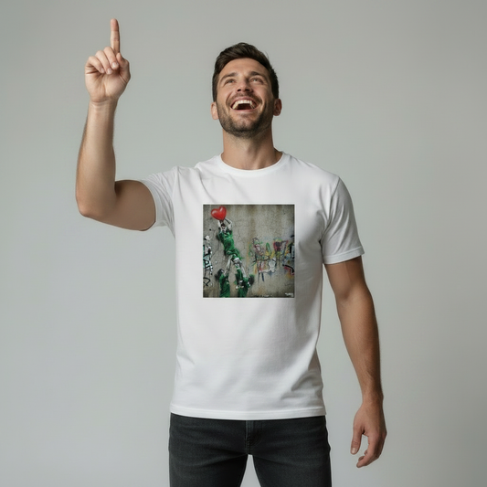 Connacht Home Lineout Street Art Rugby T‑Shirt Red Heart