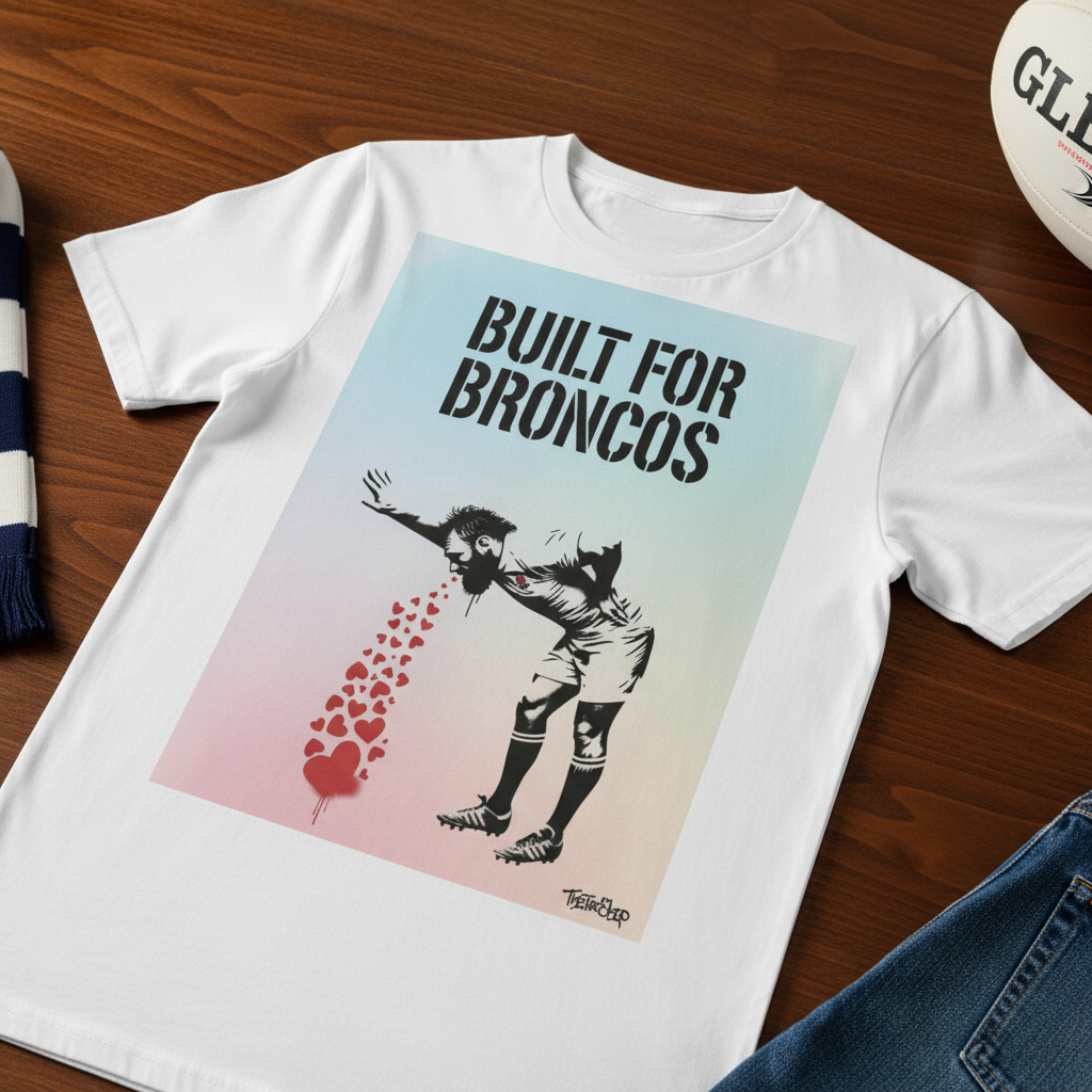 BUILT FOR BRONCOS Rugby T-Shirt - Mixed Pastel