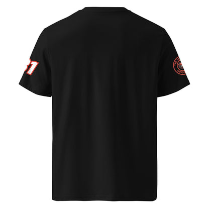 View the rear of the black Esteban Ocon T-Shirt. A must-have for any F1 fan and petrol head.