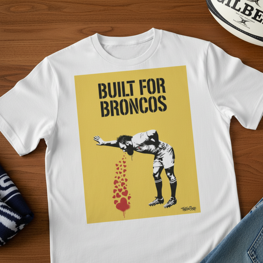 BUILT FOR BRONCOS Rugby T-Shirt - Yellow