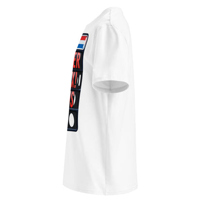 Formula 1 SUPER MAX! WINS tee left angle – Verstappen Monza victory, bold pit board art