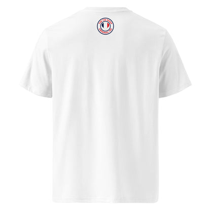 Back of the tee featuring TheTeeShop logo in French flag colours – subtle and stylish.