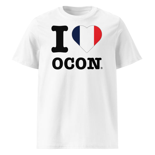Blue, white, and red heart with bold OCON print – a patriotic nod to France’s F1 star.