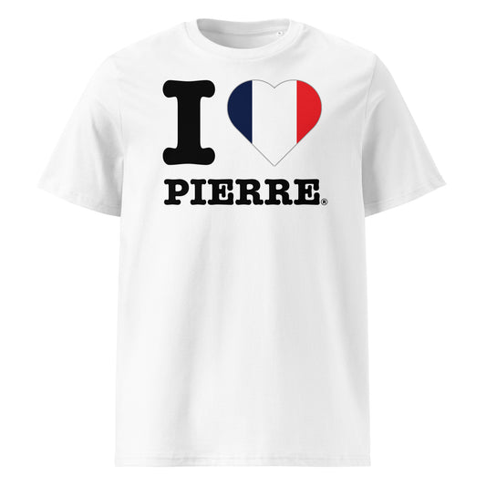 Blue, white, and red heart with bold PIERRE print – a patriotic nod to France’s F1 star.