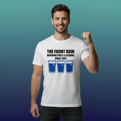 St Mary’s RFC Front Row Rugby T-Shirt | Downing Pints & Scrums Since 1900
