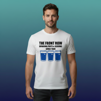 St Mary’s RFC Front Row Rugby T-Shirt | Downing Pints & Scrums Since 1900