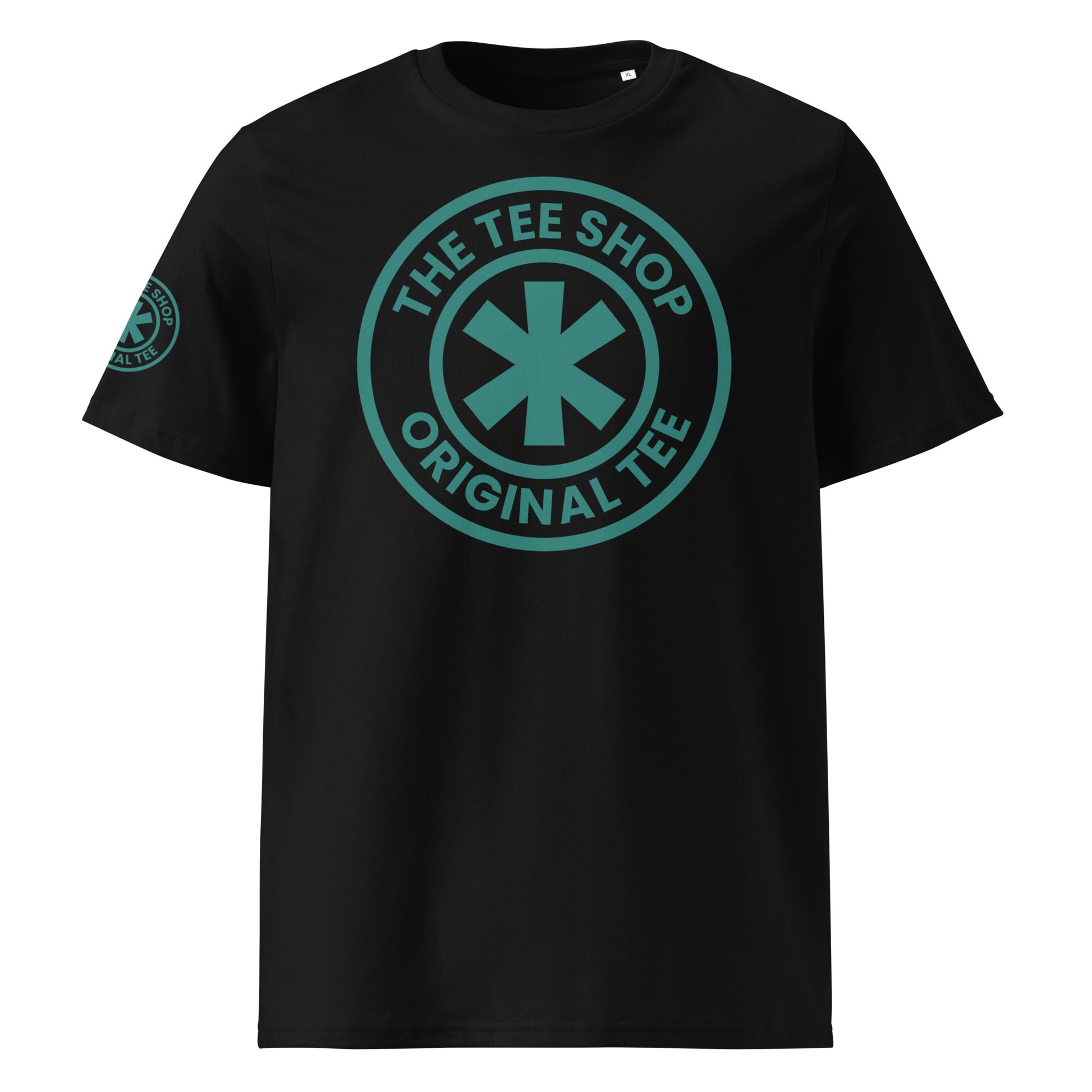 Check out this F1 inspired Tee Shop Crew T-shirt in black with an Aston Martin Green Logo 