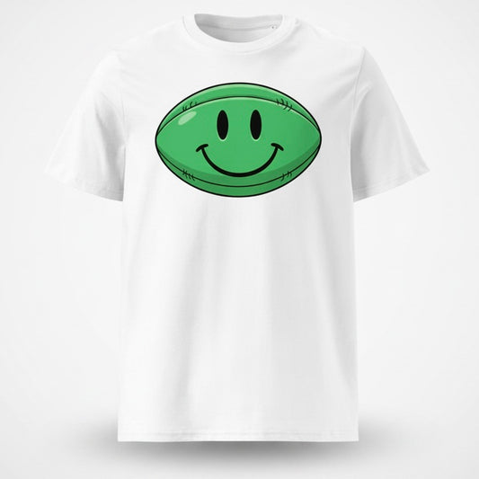Green Smiley Face Rugby T-Shirt