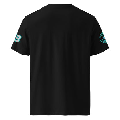 View the rear of the black George Russell T-Shirt. A must-have for any F1 fan and petrol head.