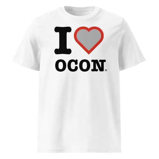 Grey and red heart with bold OCON print – a sharp tribute to Esteban Ocon.
