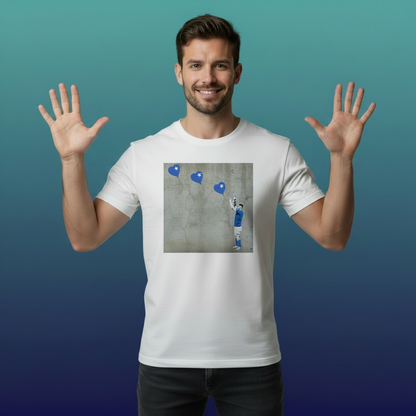St Mary’s RFC Rugby Heart Balloons Street Art T‑Shirt