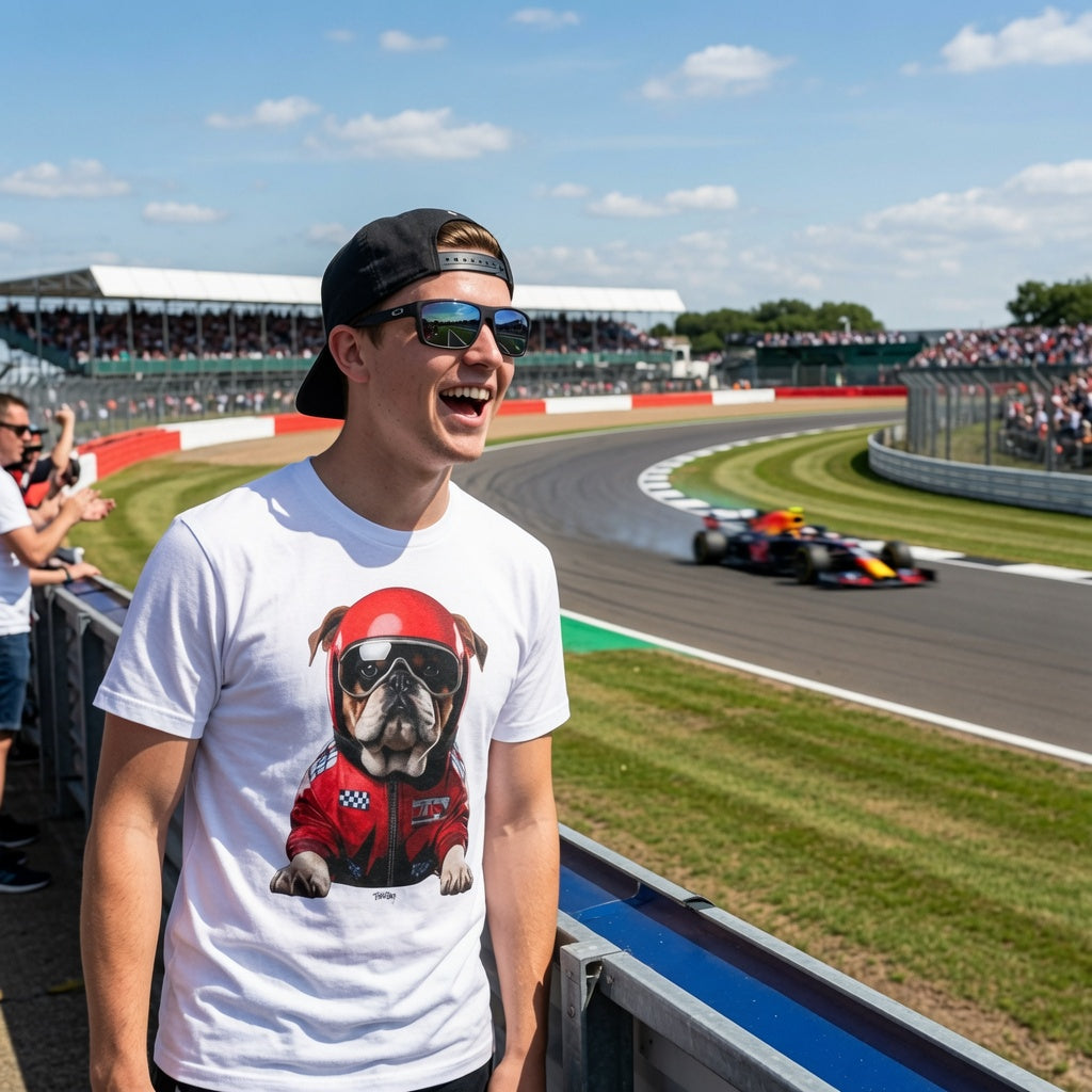 Roscoe Racing Dog T-Shirt
