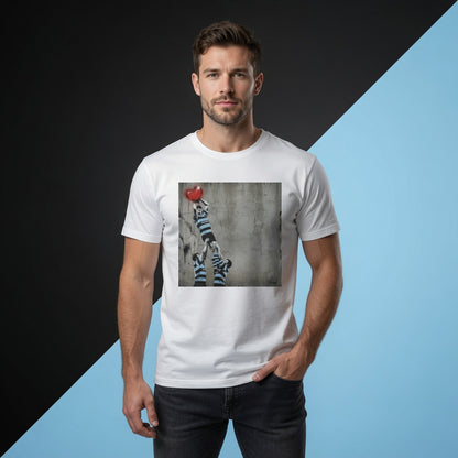 Shannon Lineout Catch Street Art Rugby T‑Shirt Red Heart