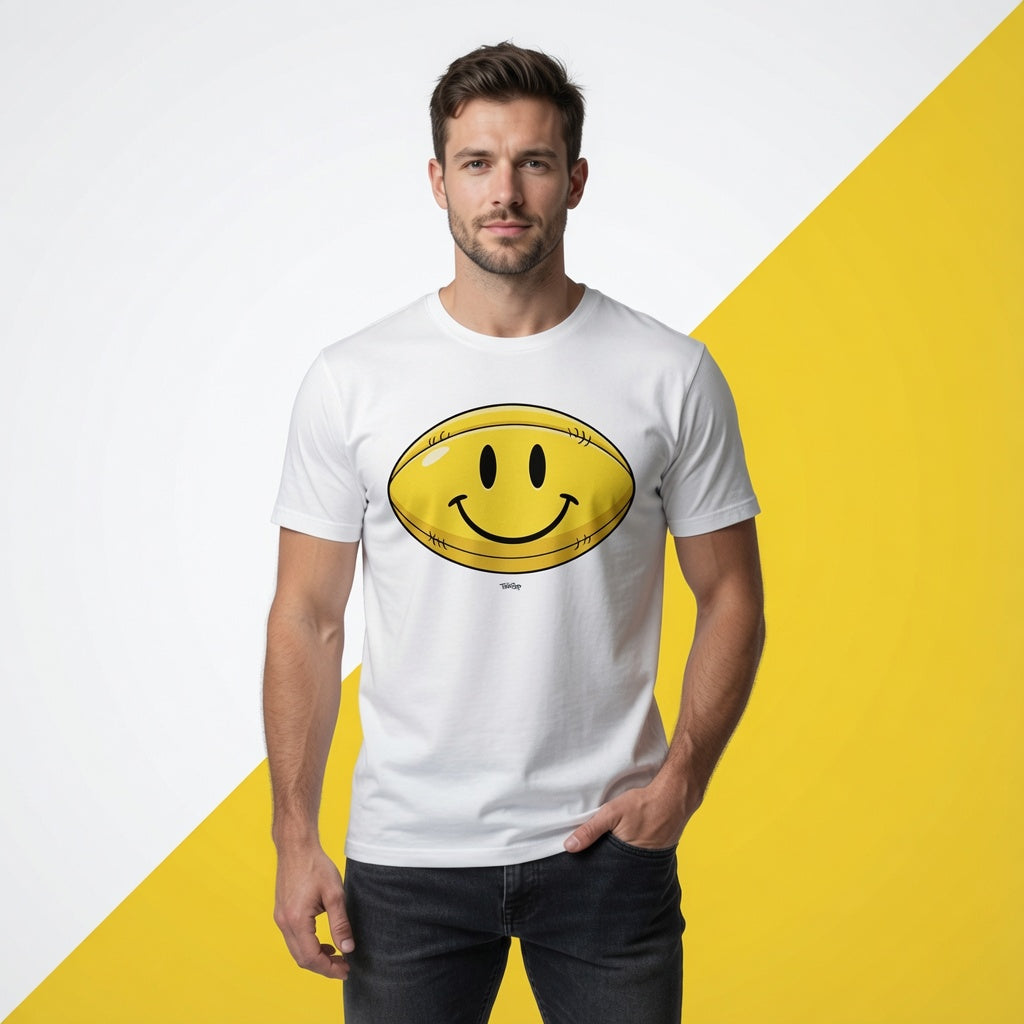 Yellow Smiley Rugby T-Shirt