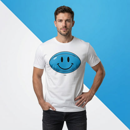 Blue Smiley Rugby T-Shirt