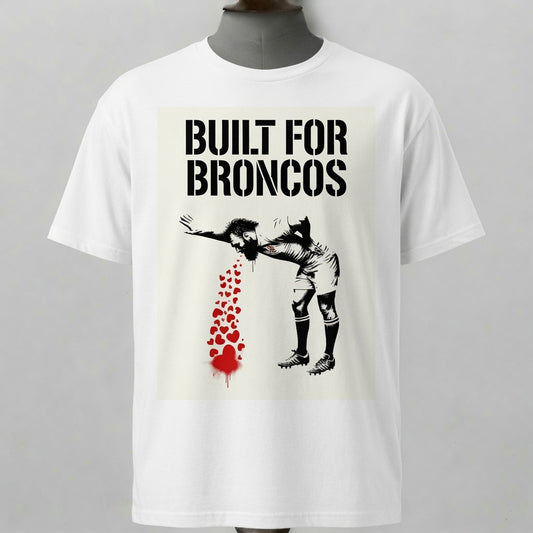 BUILT FOR BRONCOS Rugby T-Shirt - Stone