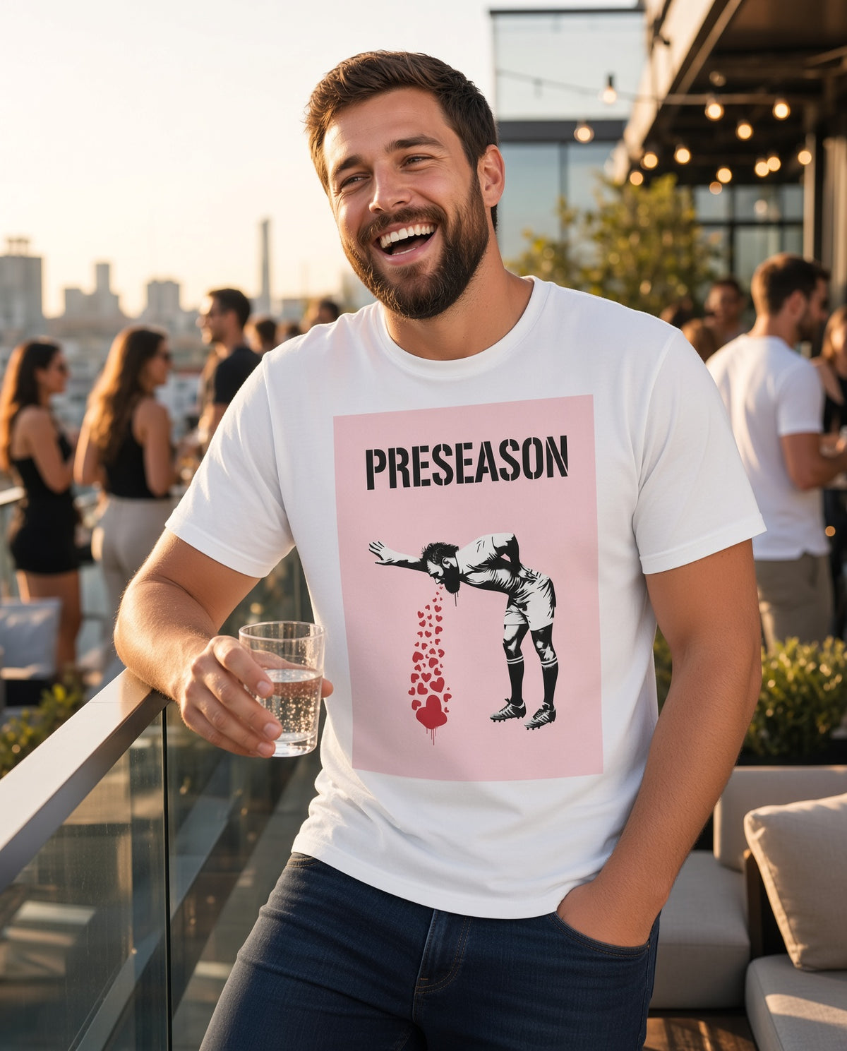 PRESEASON Rugby T‑Shirt - Misty Rose