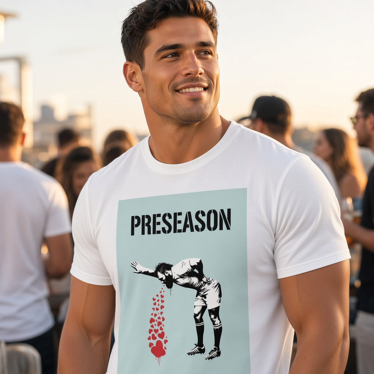 PRESEASON Rugby T‑Shirt - Light Cyan