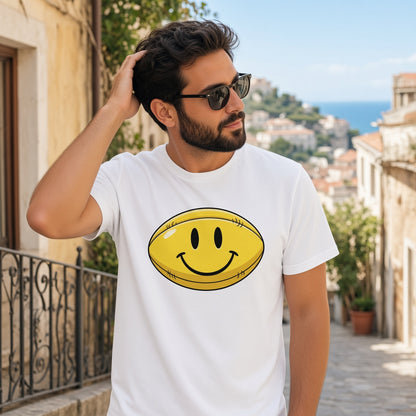 Yellow Smiley Face Rugby T-Shirt