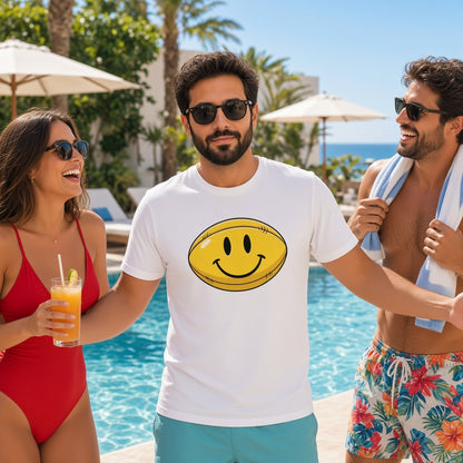 Yellow Smiley Face Rugby T-Shirt