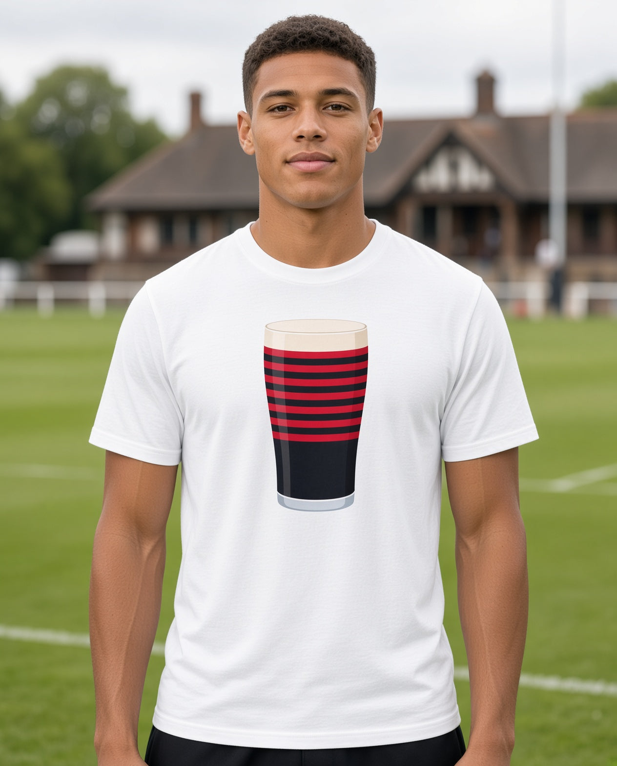 Saracens Retro Home Mega Pint T-Shirt