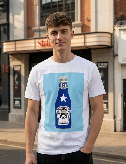 Mary's Winning Sauce Rugby T-Shirt - Blue Edition