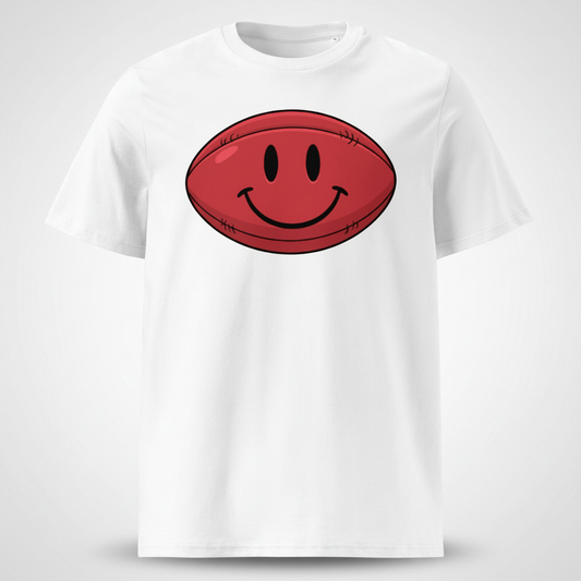 Red Smiley Face Rugby T-Shirt